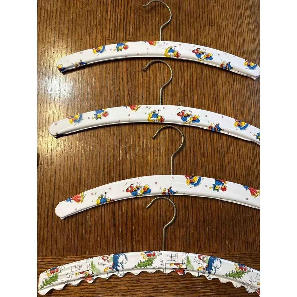 Vintage Padded Children's Clothes Hangers Lot of 4 Vinyl Covered 13